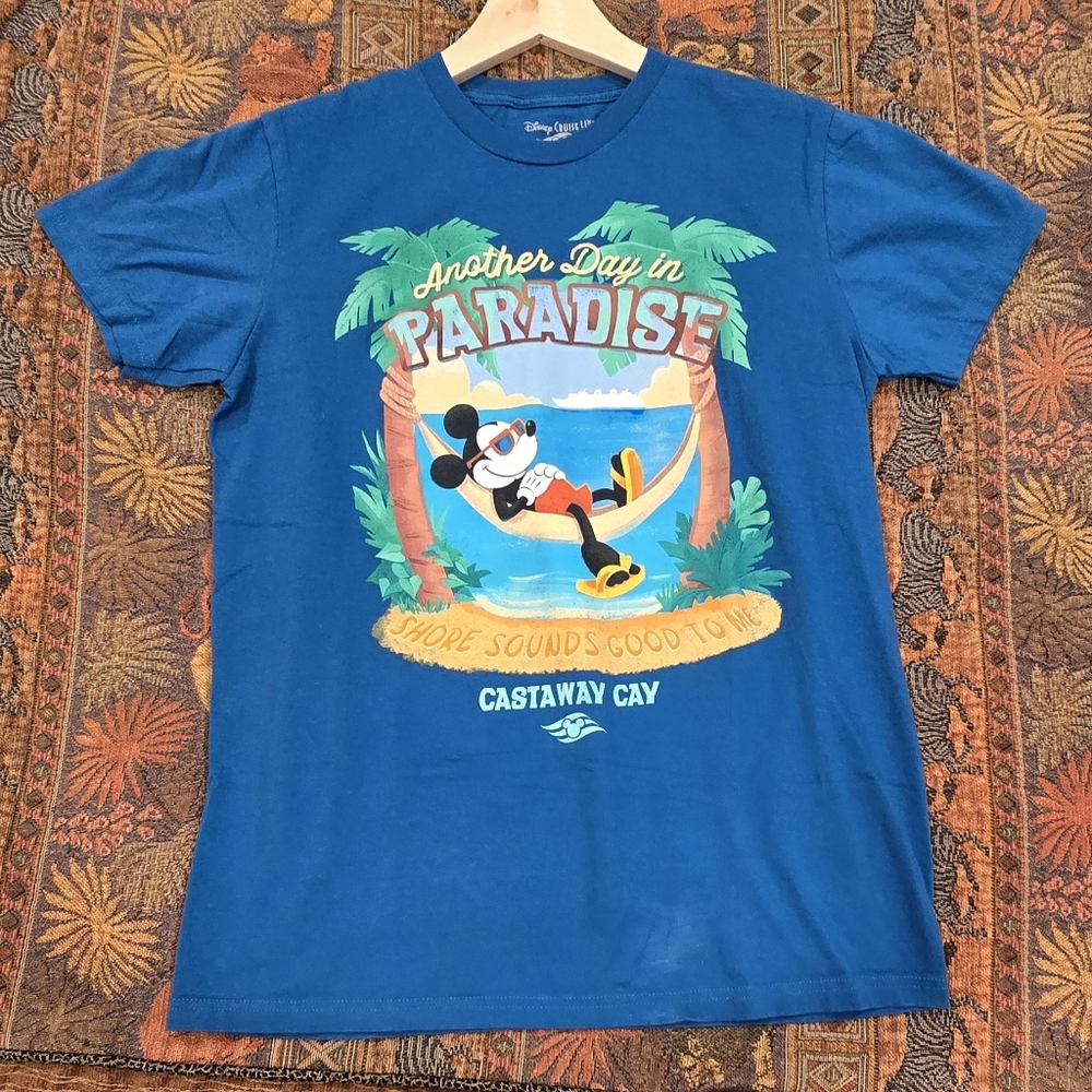 Blue Disney Castaway Cay T-Shirt, Size M, Unisex